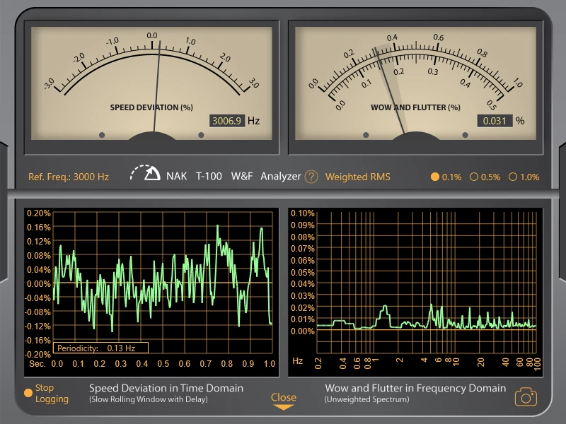 Nakamichi 1000ZXL - wow and flutter test after service