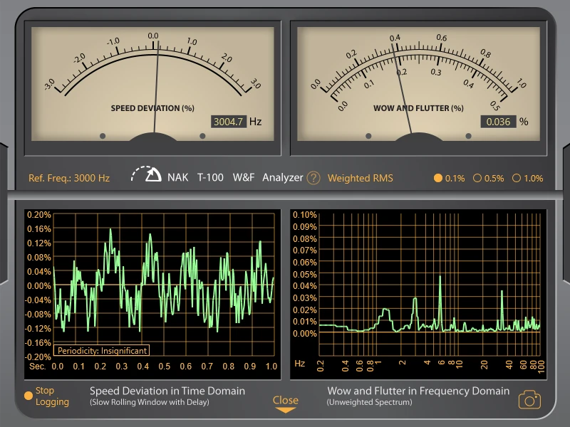 Nakamichi 682ZX - wow and flutter test after service
